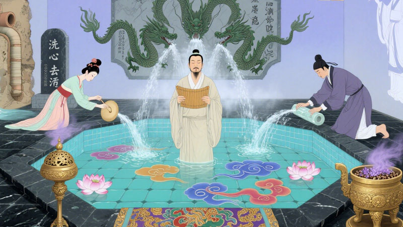 唐皇洗澡  行为艺术