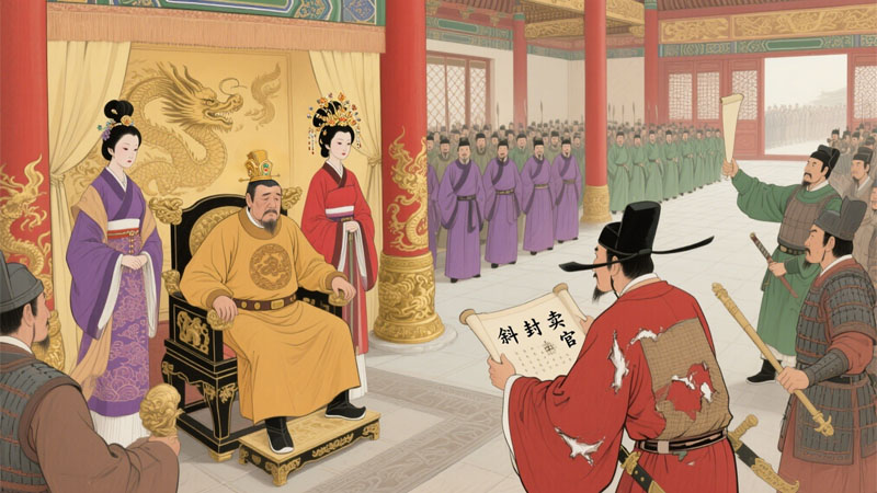 梦醒朝会,血染殿柱